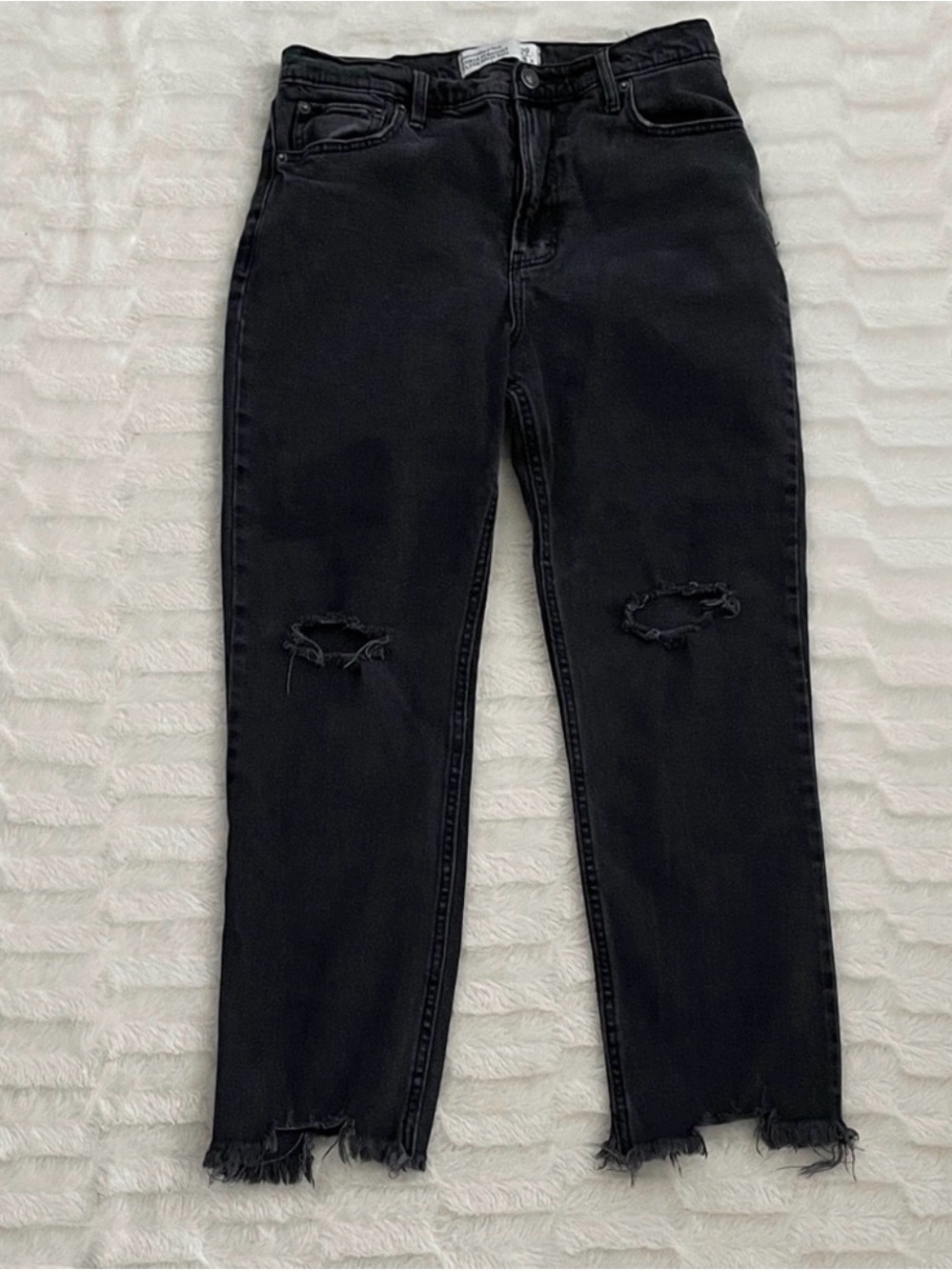Abercrombie & Fitch Black/Dark Grey Cropped Jeans